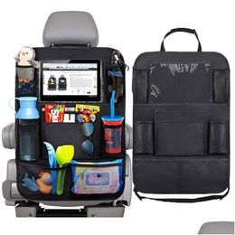 Car Organizer 2Pcs Seat Back 9 Storage Pockets With Touch Sn Tablet Holder Protector For Kids Children Accessories Drop Delivery Mob Dhyhr