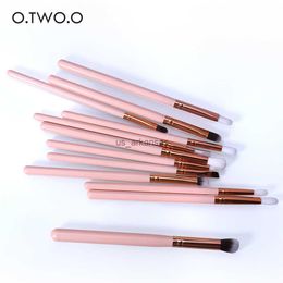 Makeup Brushes O.TWO.O 12pcs Eyes Makeup Brush Set Eye Shadow Eyeliner Face Powder Soft Cosmetic Brushes With Wood Handle HKD230821