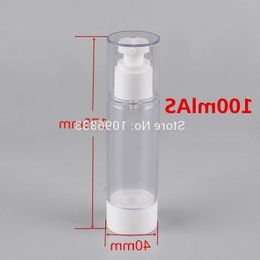 100ML Airless Cosmetic Essence Bottle, Lotion Pump Bottle 100ML, Plastic Packing 25 Pieces/Lot Fhmmj