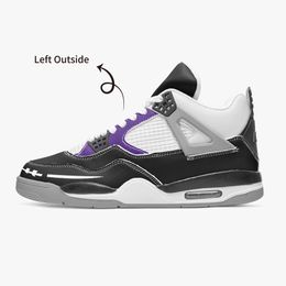 classics diy custom basketball shoes mens and womens comfortable combination of black and purple trainers outdoor sports 36-46