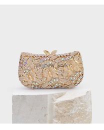 Evening Bags XIYUAN Black Blue Gold Pink Woman Diamond Butterfly Bridal Clutch Bag Evening Purse Crystal Lady Dinner Banquet Wedding Handbags HKD230821