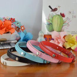 Dog Collars (30 Pieces/lot) Wholesale Pet Products Pu Leather 10MM Personalised Cat Collar