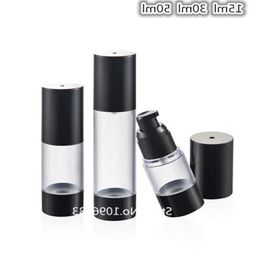 20PCS Black Airless Bottle Emulsion Lotion Pump Portable for Cream Foundation Essence oil 15ML 30ML 50ML Mnowt