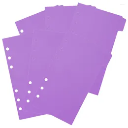 Sheets Pocket Separator Tab Dividers Plastic Folders A6 Tabs Folder Protector Page