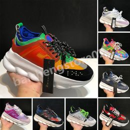 2023 Fashion Casual Running Shoes Designer Classic Italy Top Quality Chain Reaction Wild Jewels Chain Link Trainer Sneakers EUR 36-45 B9