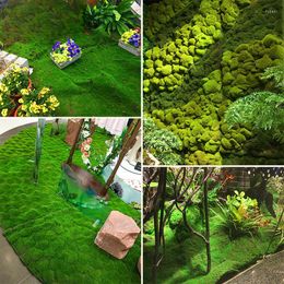 Decorative Flowers Simulation Of Moss Lawn Artificial Grass Pseudo-moss Green Plant Indoor And Outdoor Wall Decoration Flocking