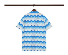 Men's Tracksuits Thin Fabric Colorful Stripe Mountain Stadium Shorts Shirt Set Men Women Hawaii Beach Holiday Surf