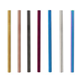 Drinking Straws 12Mmx215Mm Stainless Steel St Wide Long Reusable Fat Metal Smoothie Sts Factory Wholesale Lx0211 Drop Delivery Home Ga Dh8Md