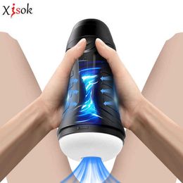 Massager Automatic Male Masturbation Cup Realistic Vagina Blowjob Vibrator Masturbator Sucking Machines for Men