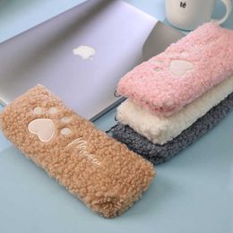 Learning Toys Cute Fluffy Cat's Claw Plush Pencil Case Stationery Organiser Case School Office Student Supplies