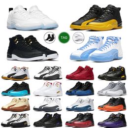 Brilliant Orange Basketball Shoes 12s Black University Gold Utility Cherry Twist Gamma Blue Taxi Playoffs Low Easter OG Shoe Sports Sneakers Trainers For Men