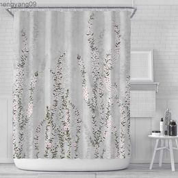 Shower Curtains Green Plant Digital Printing Shower Curtain Waterproof Bathroom Curtain Shower Curtains Bathtub Insulaiton Home Decor R230829