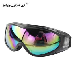 Outdoor Eyewear VULPO Outdoor Sports Ski Goggles Windproof Antifog Dustproof Goggles UV Protection Sports Ski Glasses Snowboard Skate Goggles 230925