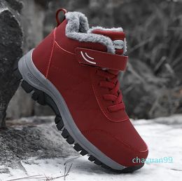 Boots Women's Winter Waterproof Suede Warm Platform Men Shoes Ankle Snow Work Casual Non-slip Footwear