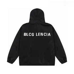 BLCG LENCIA Mens Jackets Windbreaker Zip Hooded Stripe Outerwear Quality Hip Hop Designer Coats Fashion Spring and Autumn Parkas Brand Clothing 5198