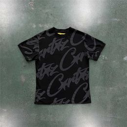 Alcatraz Full Print T-shirt Men's Cotton Tops Original Quality England Street Wear Drip Drill