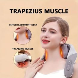 1pc Kneading Shoulder And Neck Massager Strap Neck Massager Electric Massage Shawl Trapezius Shoulder Massager Suitable For Home Use