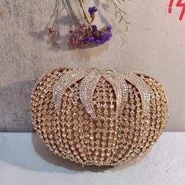 Evening Bags Gold Clutch Purse Women Party Bag Luxury Handbag Crystal Long Design Femme Chain Shoulder Pochette