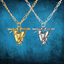 Pendant Necklaces Charm Handstand Bat Branch Necklace For Women Men Couple Animal Retro Halloween Choker Neck Chain Party Jewellery Gift