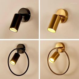 Wall Lamp Modern Light Led Indoor Gold Ring Living Room Decoration Luxury Nordic Sconce Lighting Vanity Bedroom Stairway Balcony