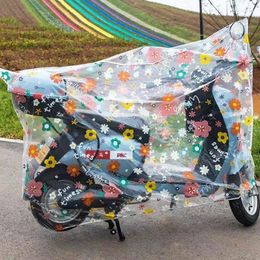 Raincoats Rainproof Dustproof Motorcycle Waterproof PVC Poncho Cover Universal Clear Printed Lightweigh Outdoor Travel Portable Rain