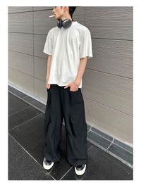 Men's Pants 2023 Men Women Clothing Yamamoto Style Stereoscopic Cutting Triple Pleated Wide Leg Drape Lovers Plus Size Costume 27-46