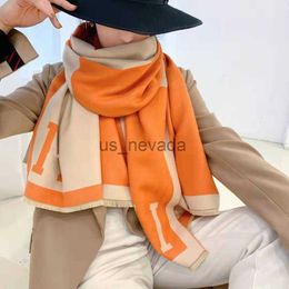 Scarves Winter Scarf Pashmina For Designers warm Scarfs Fashion Classic Women imitate Cashmere Wool Long Shawl Wrap 65180cm J230822