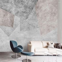 Wallpapers Nordic Abstract Geometric Art Mural For Living Room Bedroom Decor Wallpaper 3D Light Color Wall Papers Home