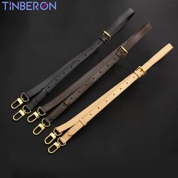 Bag Parts Accessories Tinberon Vegetable Tanned Leather Bag Strap Lady Adjustable Replacement Straps Will Change Color Genuine Leather Shoulder Strap 230822