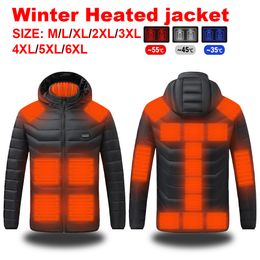 Men's Jackets Heated Jacket USB Intelligent Dual Control Switch 9-21 Zone Heated Jacket Men's Women's Warm Cotton Jacket with Removable Hood 230821