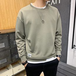 Men's Hoodies Hip Hop Sweatshirt Men Fashion Clothing Autumn Long Sleeve Shirts Solid Colour Basic Type Casual Streetwear