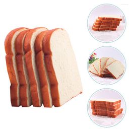 Garden Decorations 5 Pcs Food Toys Cake Prop Pu Bread Model Realistic Play Artificial Simulation Decor Simulated