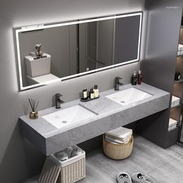 Bath Accessory Set Single-layer Bathroom Cabinet And Double-basin Combined Public Toilet Washstand