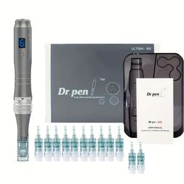 Wireless Dermapen with 2pcs Needle Cartridges for Professional Microneedling at Home - Improve Skin Tone and Texture