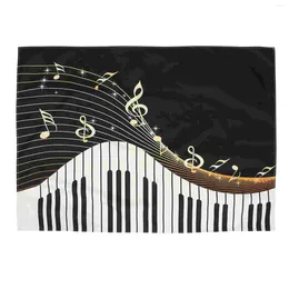 Table Cloth Music Note Tablecloth Dinner Musical Rectangle Coffee Flax Party Washable Banquet