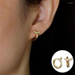 Backs Earrings 925 Sterling Silver Gold Fish Tail For Women Girl Mermaid Design Creative Jewelry Birthday Gift Drop