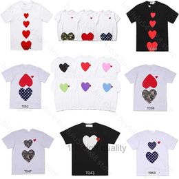 Rkle Men's T-shirts Play Designer Mens Japanese Red Love Womens Commes Complete Label Polo Badge Garcons Cotton Embroidery Wwgd