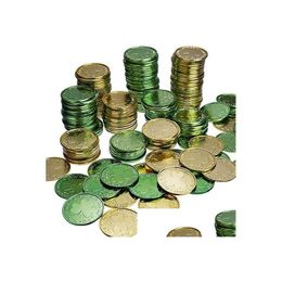 Party Decoration St. Patricks Day Shamrock Plastic Coin Lucky Coins Holiday Favours Child Game Counttoy Diy Table Sprinkles Decor Gre Dh2B1