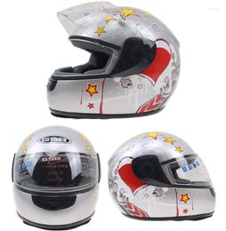 Motorcycle Helmets Silver Colour Cute Child Motorbike Scooter Kids Children Baby Helmet Safty Moto Bicycle Bike