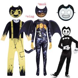 Kids Halloween Costumes Anime Bendy the ink machines Cosplay Boys Girls Bodysuit wing Cartoon Disfraces Carnival Party Clothing G0321V