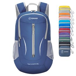 バックパッキングパックZomake Lightweight Packable Backpack 25L耐水性カメージハイキングデイパック女性のための小さな旅行230821