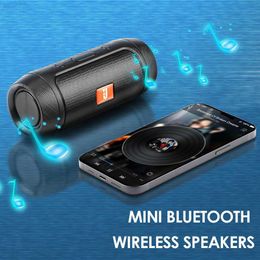 Portable Speakers Waterproof Mini Bluetooth Music Bass Subwoofer Outdoor Wireless Loudspeaker Support TF FM Radio Aux Y2212 L230822