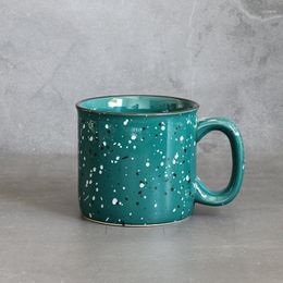 Mugs Nordic Creative Ceramic Coffee Mug Retro Large Capacity Office Teacup Porcelain Starry Sky Breakfast Milk Cup Drinkware Gift
