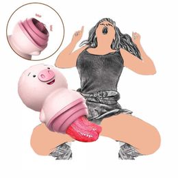 Massager Tongue Licking Clitoris Vibrator Women Masturbation Nipple Labia Stimulate Nipples Couple Erotic