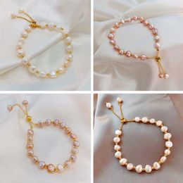 Link Bracelets 2023 Baroque Natural Pearl Bracelet Sexy For Woman Fashion Lady Temperament Chaoren Jewellery South Korea