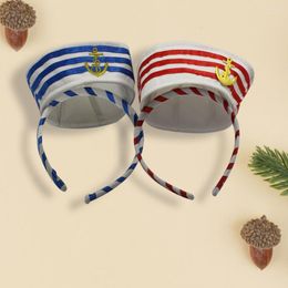 Bandanas Sailor Cap Headbands Navy Hair Hoops Yacht Captain Hat Cosplay Costume Accessories