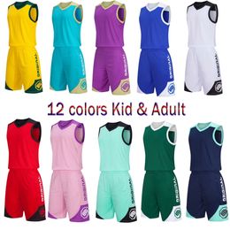 Running Sets Men College Basketball Jerseys Uniforms Sport Kit Clothing Youth Boys Jersey Kid Shirts Shorts Suit 230821