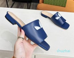 Size ggity Summer top quality Casual Slippers Shoes Designer Sandal Women Luxury Flat Sandals Beach Clover Slides Top-quality Fashion Leather