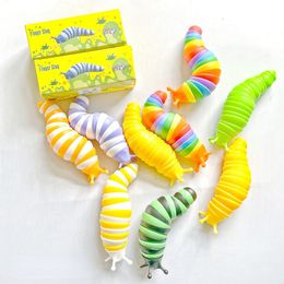 Decompression Toy Children Toys Slug Anti Stress Vent Funny Tricky Relieve Squeeze Simulation Sensory for Kids 230821