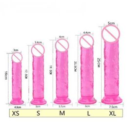 5 Size Silicone Dildo Mini Soft Jelly Suction Cup Anal Butt Plug Erotic Realistic Penis G-spot Orgasm for Woman